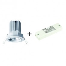 Side LED 10W 3000K 40° Einbaustrahler mit Netzteil KT2825-JLBC40