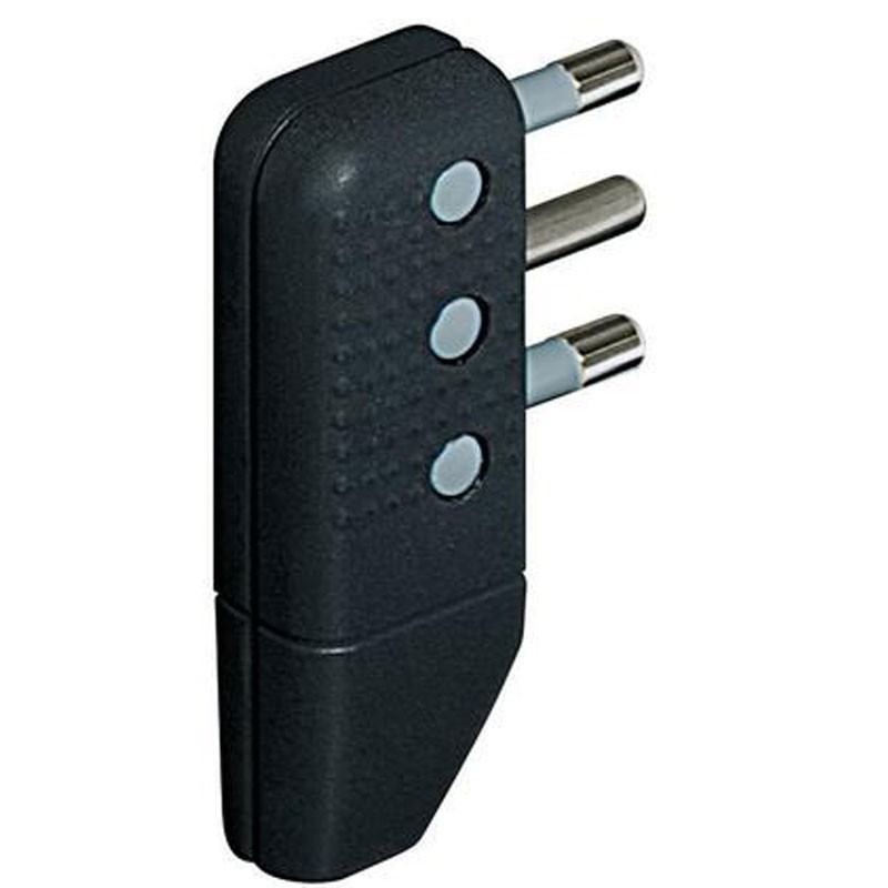 Bticino Schutzkontakt-Stecker anthrazit verstellbare Stifte 16A S2468TGE