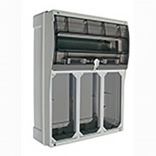Palazzoli 16 DIN-Module Schaltschrank mit 3 vertikalen Steckdosen IP67