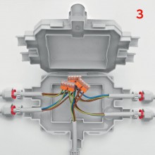 RaYtech Anschlusskasten 5 Eingänge mit Perimeterkammer Gel IP68 FOXBOX