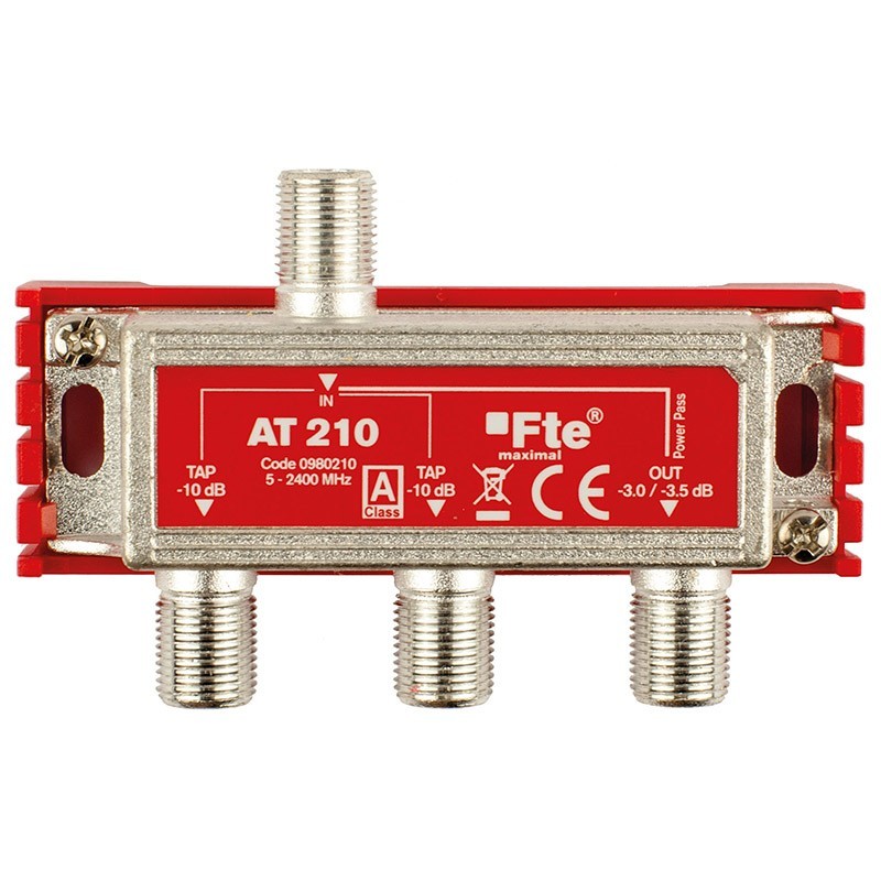 FTE Shunt Klasse A für DVB-T und Satellit von 5 bis 2.400 MHz, 1 2db Ausgang und 2 10db Ausgänge