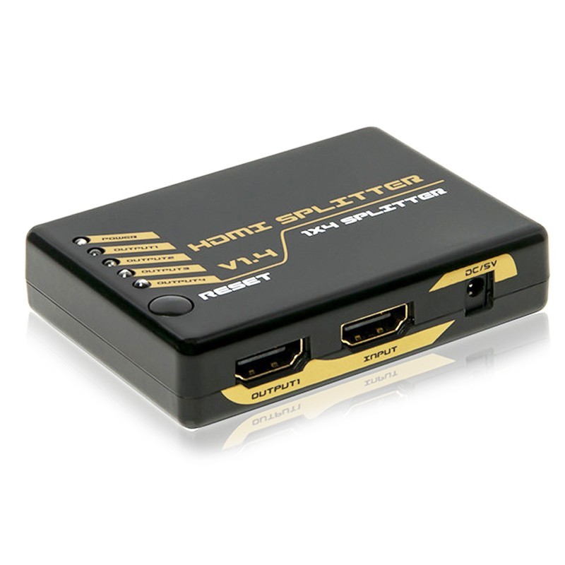 FTE Verteiler HDMI 1 Eingang mit 4 Ausgänge 3D-4K DISHDMI4W