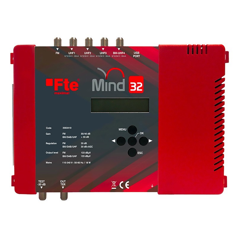 FTE TV-Steuergerät mit 32 programmierbaren Filtern 6 Eingänge MIND32M
