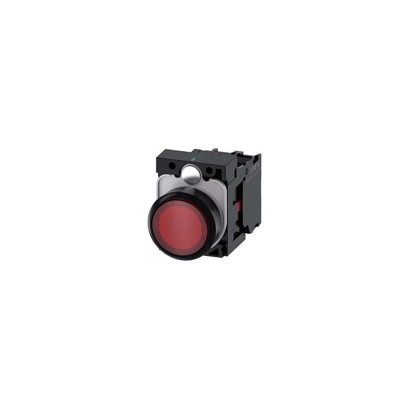 Siemens leuchtend rote LED-Taste 230V 22mm 3SU11560AB201CA0