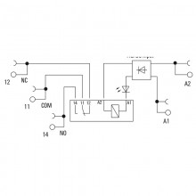 Relais Weidmuller TRS 24VUC 1W 24V AC/DC 1122780000