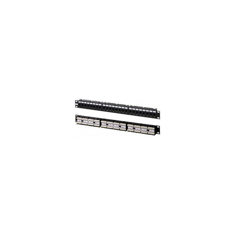 Patchfeld RJ45 Kat.6 UTP RJ45 24 Buchsen Schwarz 60110