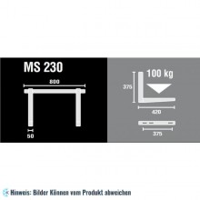 Wandkonsole (verzinkt) L＝800x420 mm mit Zubehör, 120 kg