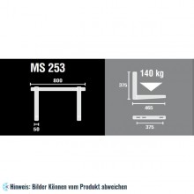 Wandkonsole (verzinkt) L＝800x465 mm mit Zubehör, 140 kg