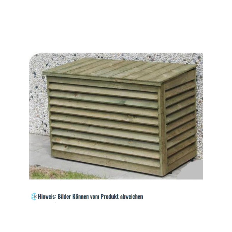 Split Cover aus Holz für Klima Einheiten 1000x500x970 mm