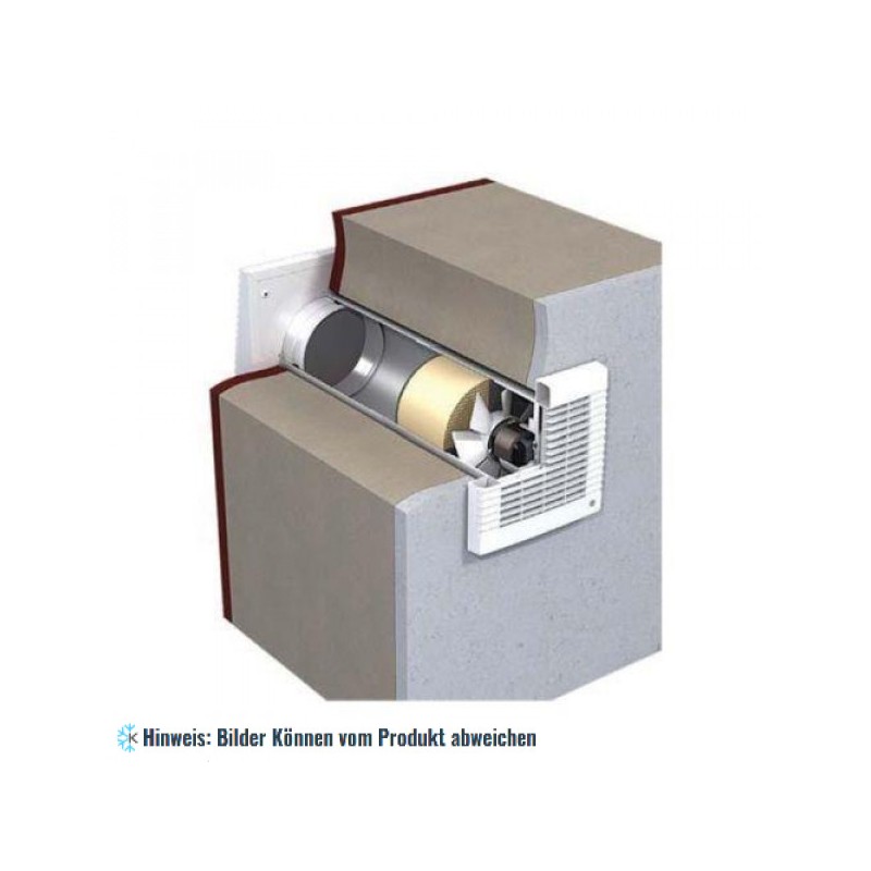 Lüftungsanlage (dezentrales Lüftungsgerät) KWL (kontrollierte Wohnraumlüftung) TwinFresh RA-50 mit Ø150 mm Rundrohr und Verschlu