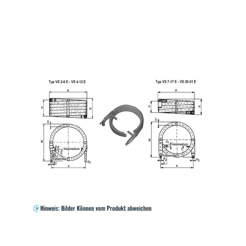 Koaxial-Verdampfer Schmöle. VS 7-17 E, 16,7 kW, 3,0 m3/h