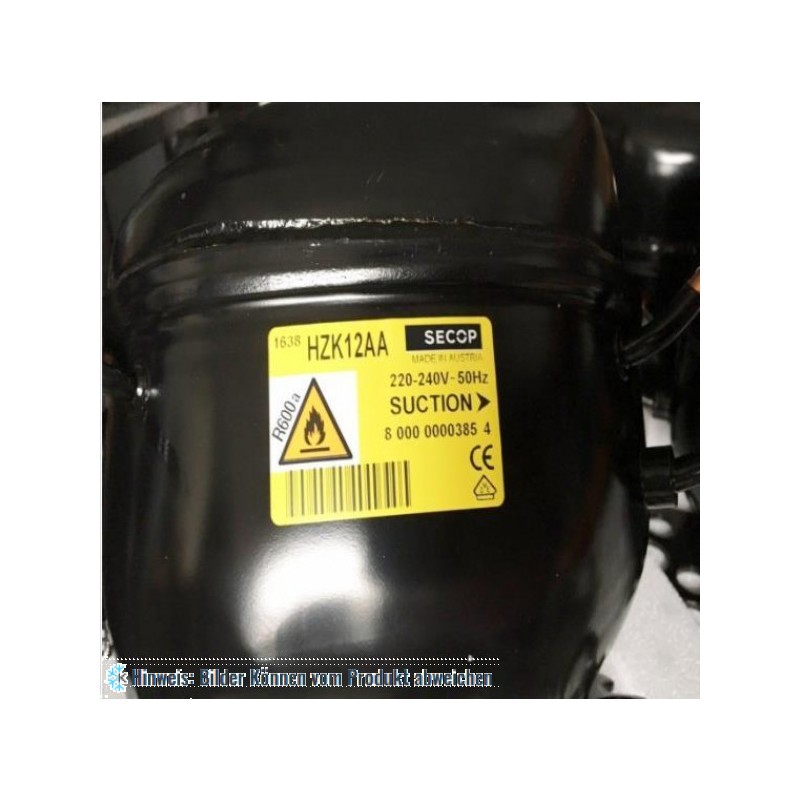 Kompressor Danfoss Secop HZK12AA, LBP - R600a, 220-240V, 50/60 Hz