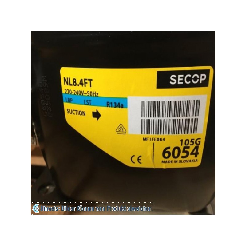 Kompressor Danfoss Secop NL8.4FT, LBP - R134a, 220-240V, 50Hz, 105G6054 - nicht lieferbar, ersetzt durch Nachfolger