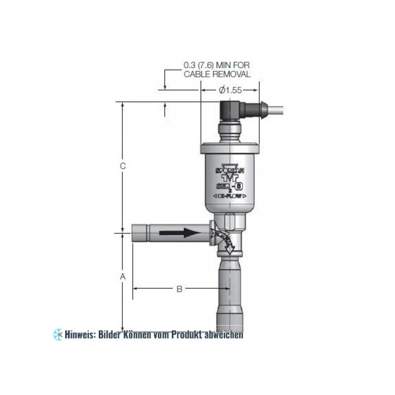 Parker elektr. Expansionsventil SER-B - 3/8x1/2 ODF S/CAVO 805210