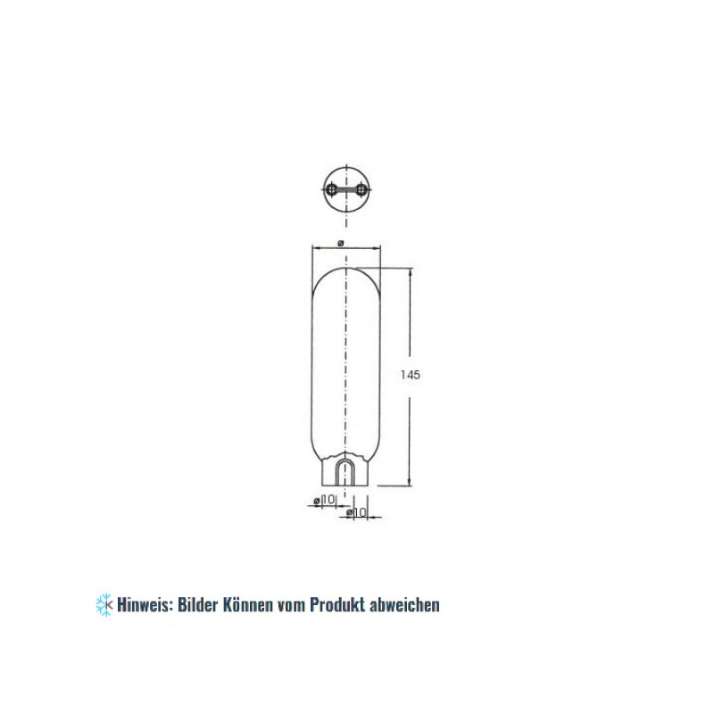 Sammler DE.NA, 24 x 145 mm, Anschluss 10 x 10 mm