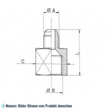 Reduziernippel 5/8' SAE innen x 1/2' SAE außen WIGAM UR3-810, 1 Stk