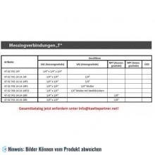 T-Stück für Kältemittelleitung 1/4"