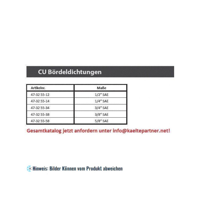 Kupferdichtung 1/2" SAE