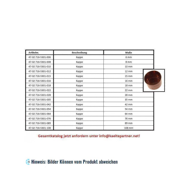 Kappe CU 10 mm, 5301