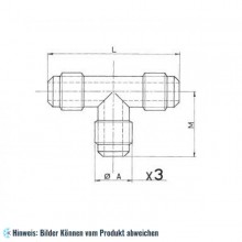 T-Stück 3/4"SAE WIGAM T2-12