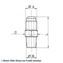 Verbindungsnippel 3/8SAE x 1/8NPT WIGAM U1-6A (24F6)