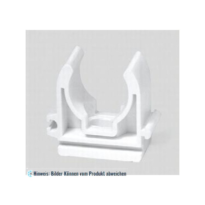 Schelle 22 weiß für Kupferrohre