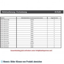 Rohrisolierung 64 mm, Dicke 19 mm, Länge 2 m