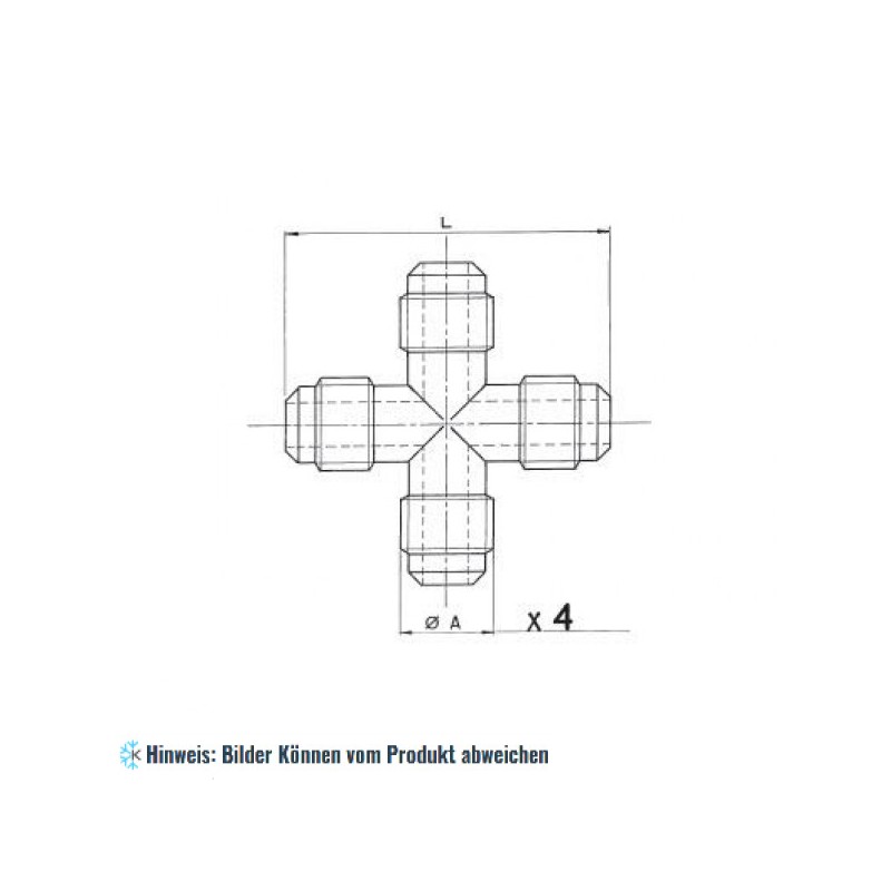 Kreuznippel 1/4"SAE WIGAM C1-4