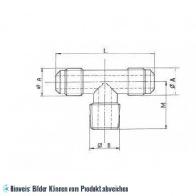 T-Stück 3/8"SAE x 3/8"NPT WIGAM T1-6C