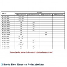 Reduziernippel - 180° - 5/8 x 3/4