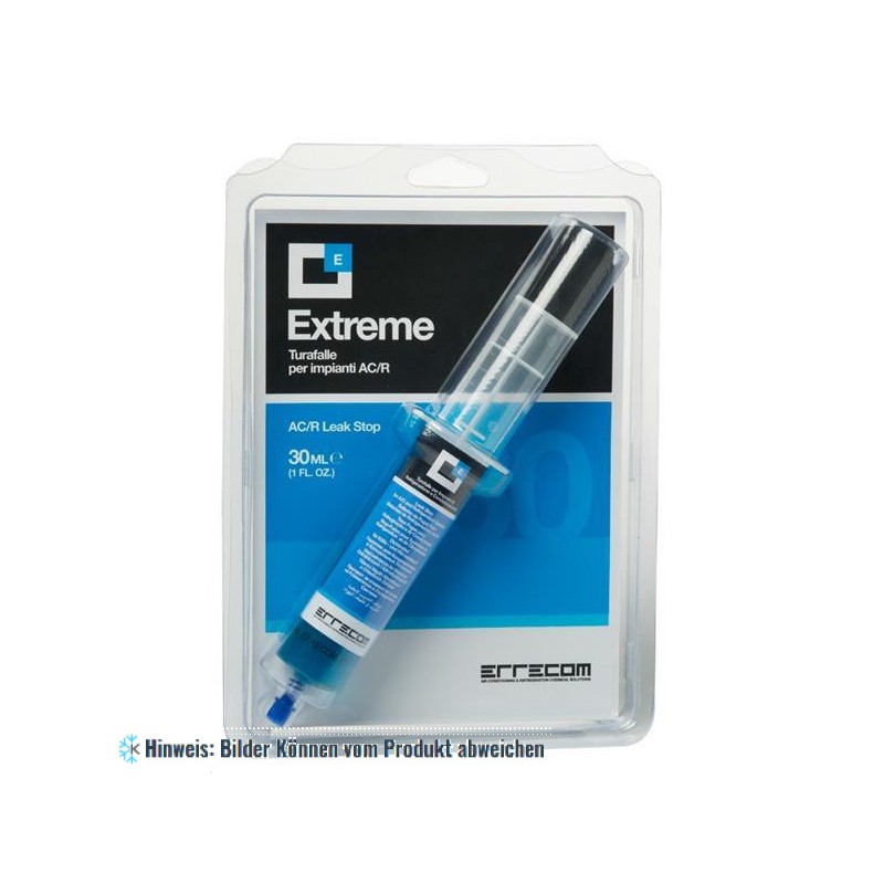 Errecom Extreme 30 ml, Dichtmittel für Kälteanlagen inkl. Adapter für R134a und R1234yf, kompatibel mit FCKW, HFCKW, HFKW