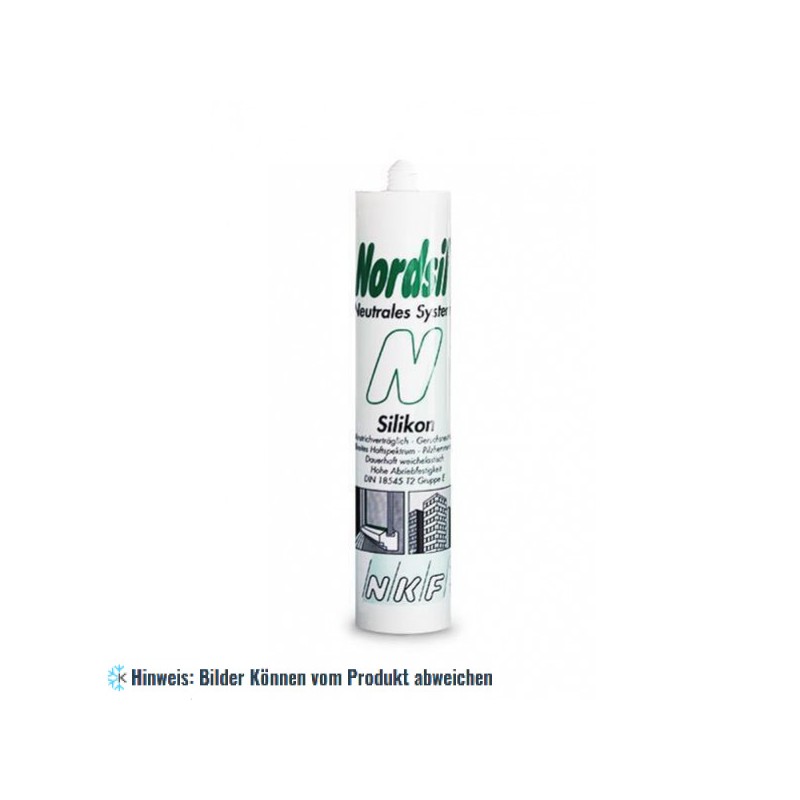 NORDSIL N Brillantweiß 310 ml, Einkomponenten-Silikondichtstoff für den Kühlhausbau (elastisch bleibender neutralhärtender)
