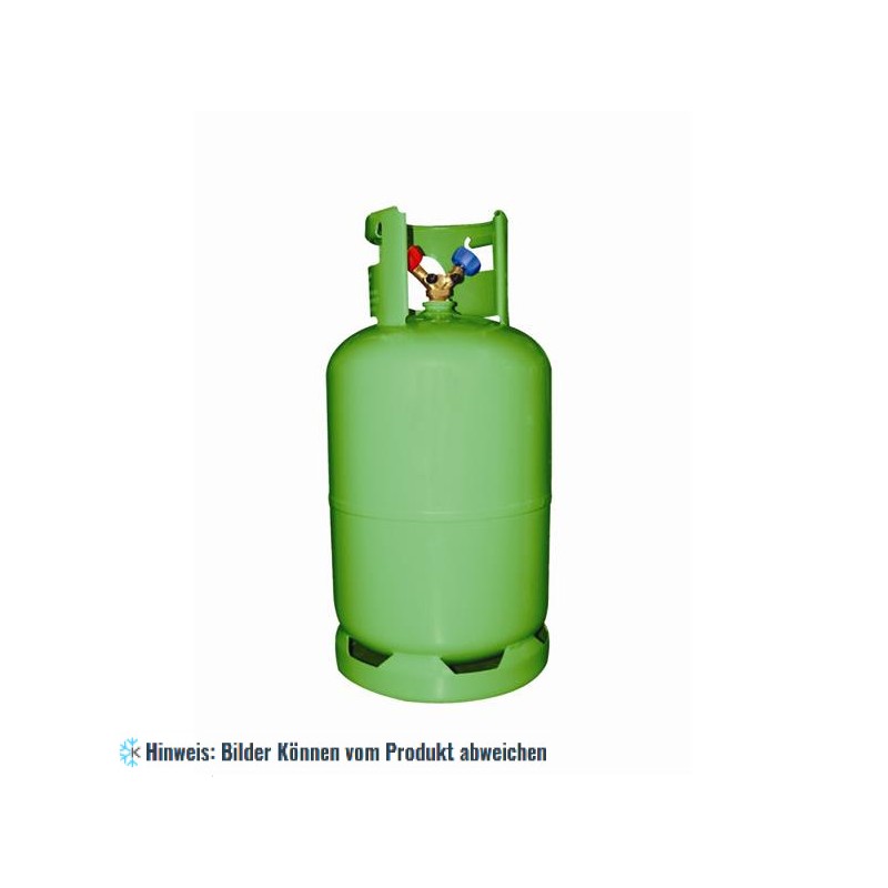 Kältemittelflasche 27,2 L grün - 1/4"-PED/CE/TUV Doppelventil