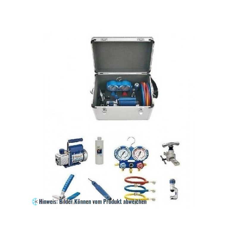 Werkzeugkoffer (Vakuumpumpe, Bördelgerät, Rohrentgrater, Monteurhilfe, Rohrschneider, Aluminiumkoffer), VTB-5A Value