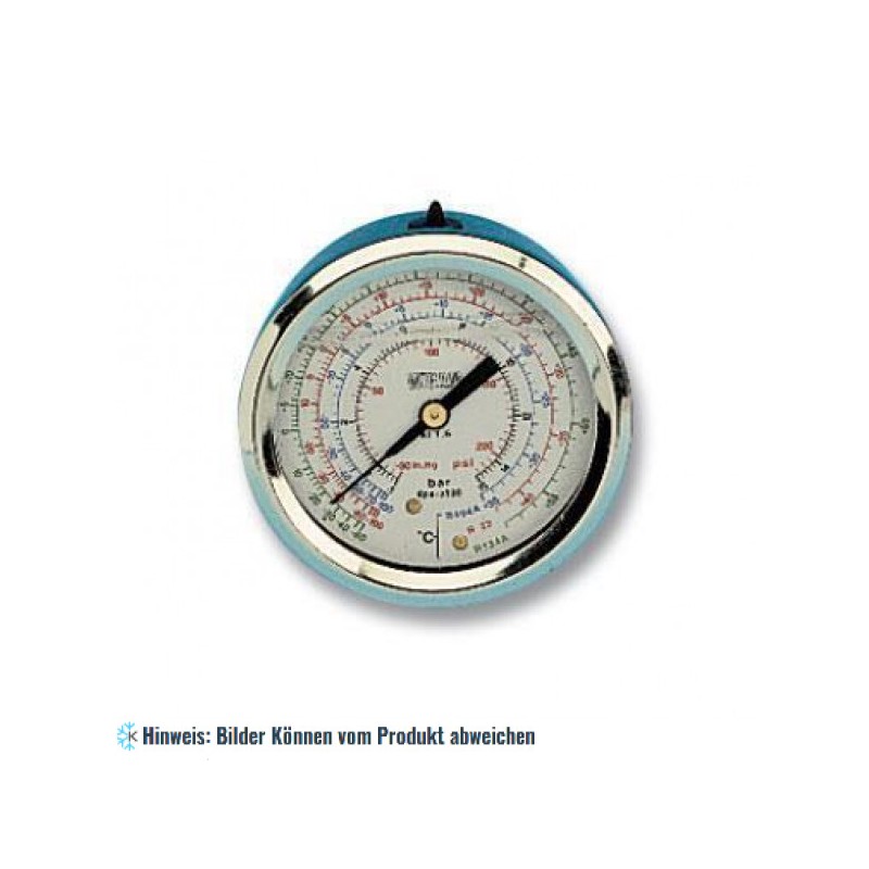 Manometer Ø60, Ölfüllung, Klasse 1.6, Anschluß auf der Rückseite, Befestigungswinkel und Edelstahl-Gehäuse WIGAM ML60/53C4S/A4