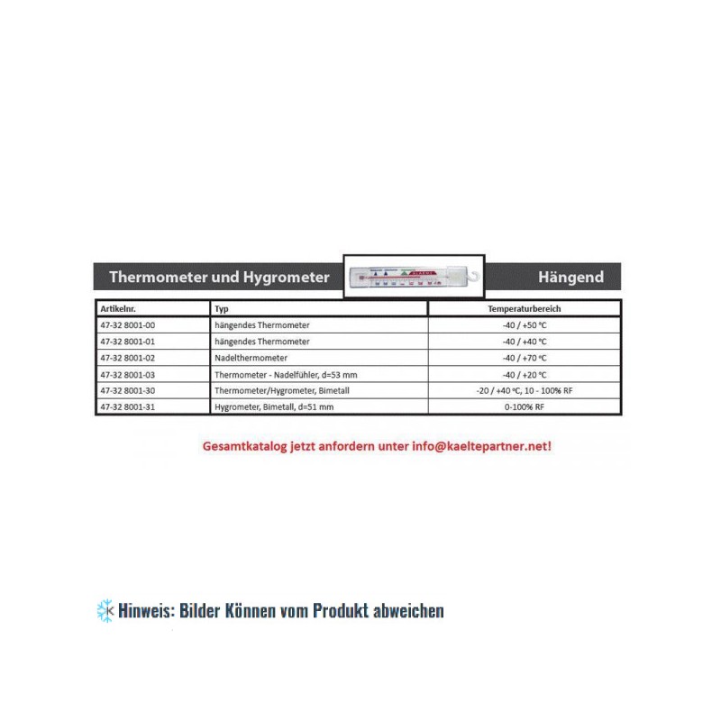 Thermometer hängend -40 +40°C