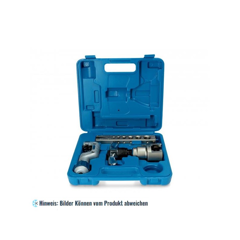 Exzentrisches Bördelgerät mit Ratsche und Rohrschneider im Koffer, zollig, R410A VFT-809-IS