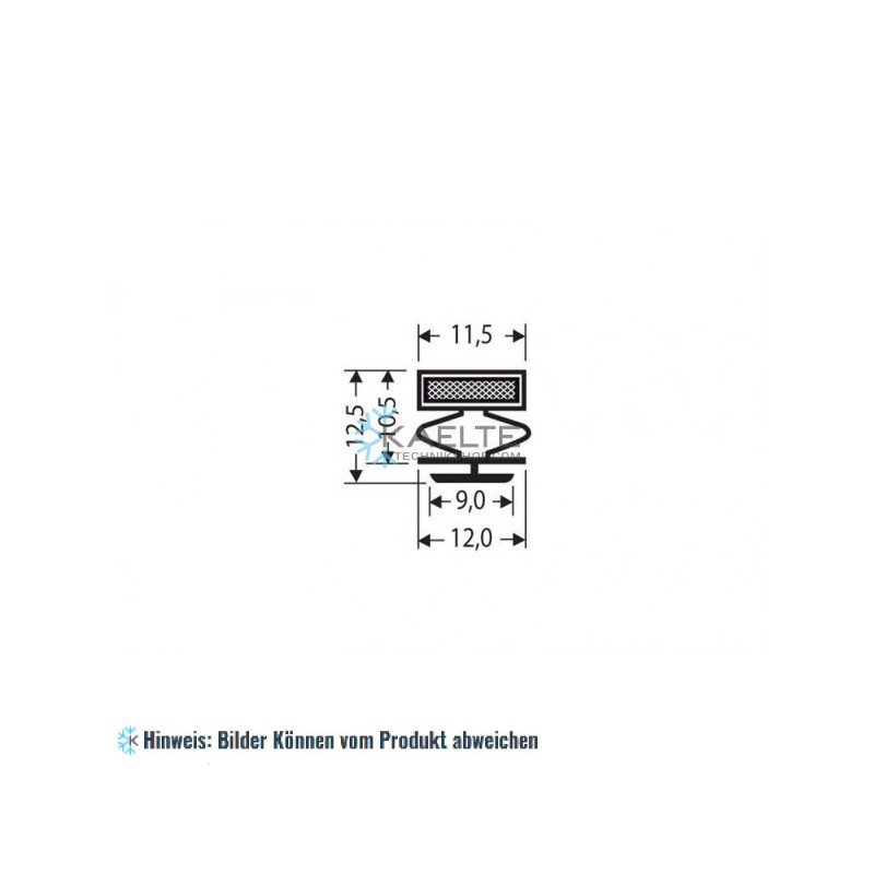 Eindrückprofil PVC schwarz L ＝ 2,55 m mit Magnet M18