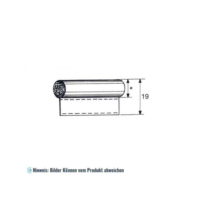 Moosgummidichtung D＝10 mm weiß Stoffbespannt 1m