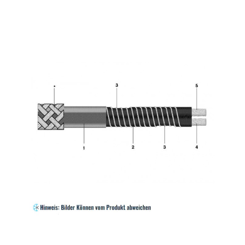 Türrahmen-Heizung / Heizung Silikon 30 Watt/m feste Wattleistung 1m