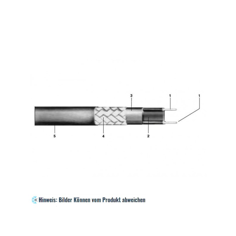 Selbstregelnder Heizband Doppel-Isoliermantel 38 Watt/m 1m