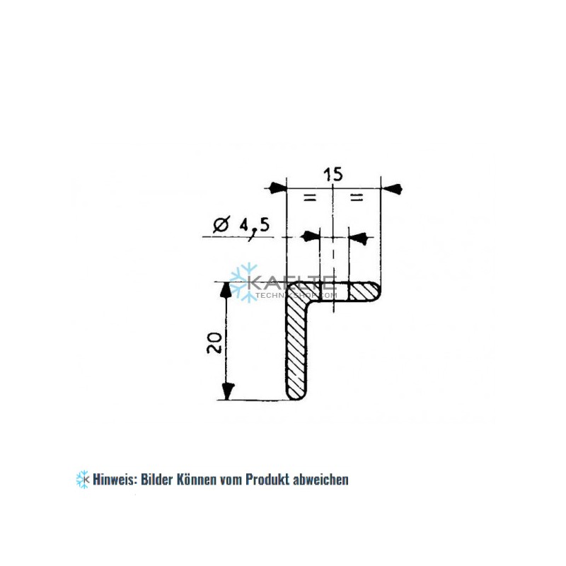 Profil L für Dichtung 3350 oder 250 3,4 m (20x15)