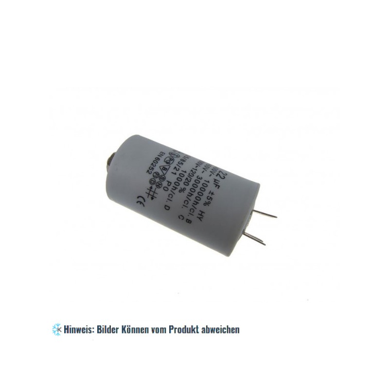 Kondensator SC 1141, 22 uF, 450-500 V (4 x Flachstecker + Schraube)