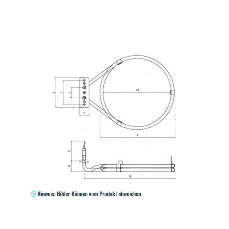 Heizelement 481925928322 Whirlpool, 200 mm, 2600 W [Misc.]