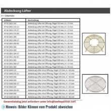 Lüftergitter (370-340-50) ohne Öffnung für Lüfterflügel Durchmesser 300 mm, Höhe 50 mm