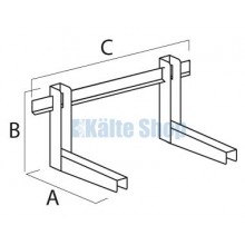 Wandkonsole mit Montageschiene 160kg 550x400x800mm