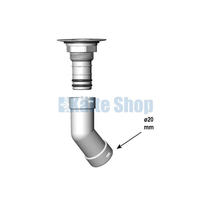 Verbindung 45° f. Rohranschluss RDP20